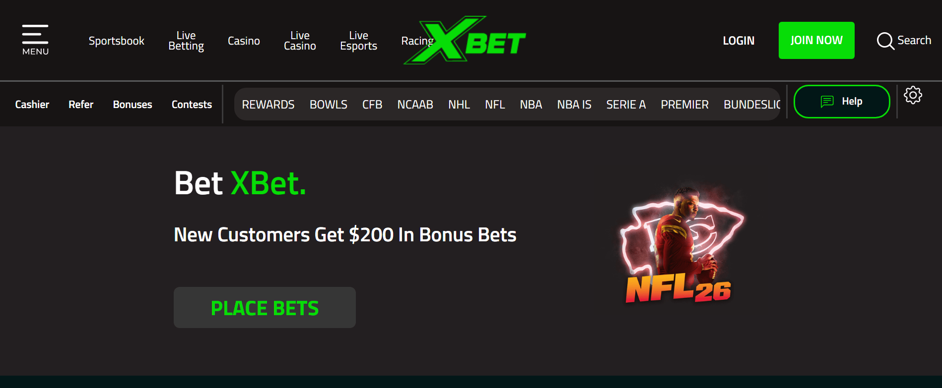 Interface view of Xbet sportsbook highlighting a mobile-focused, easy-to-navigate design